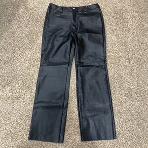 Princess Polly Macey Black leather pants